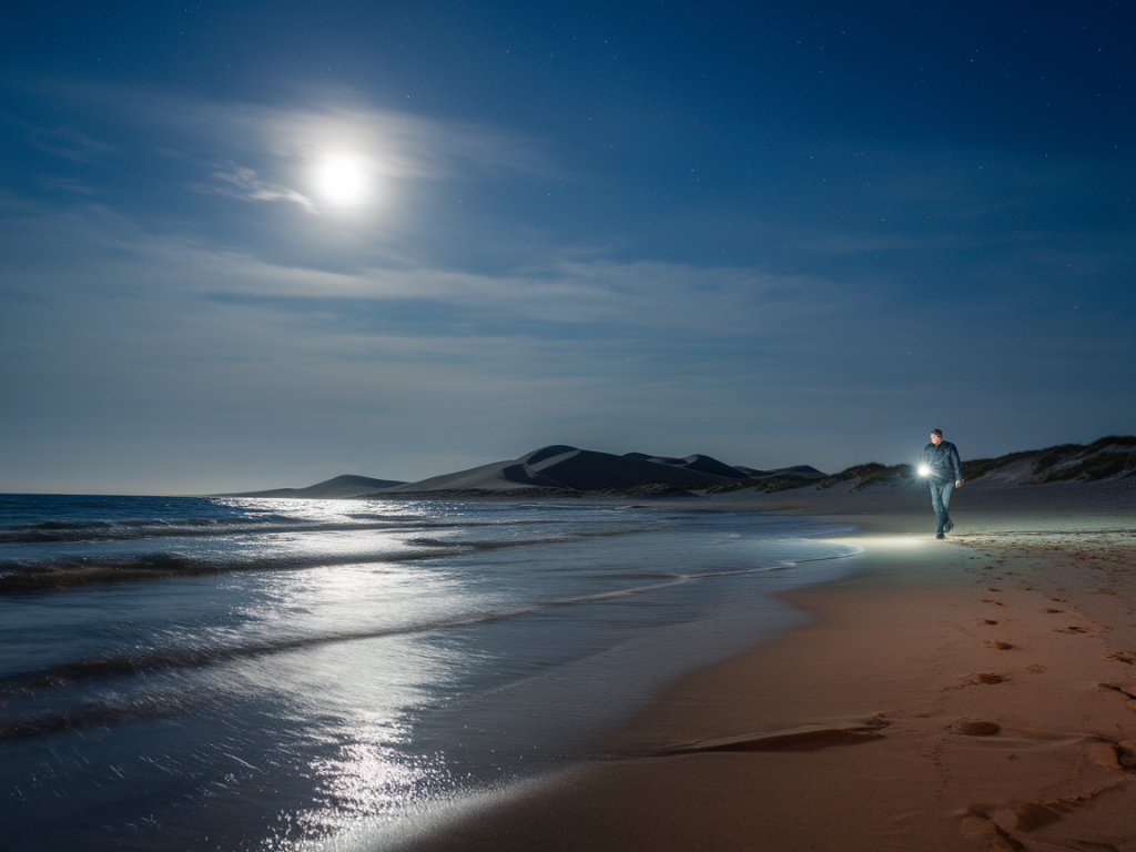 How to plan a moonlit beach walk to Balnakeil dunes: navigation, headlamp settings and tide margins