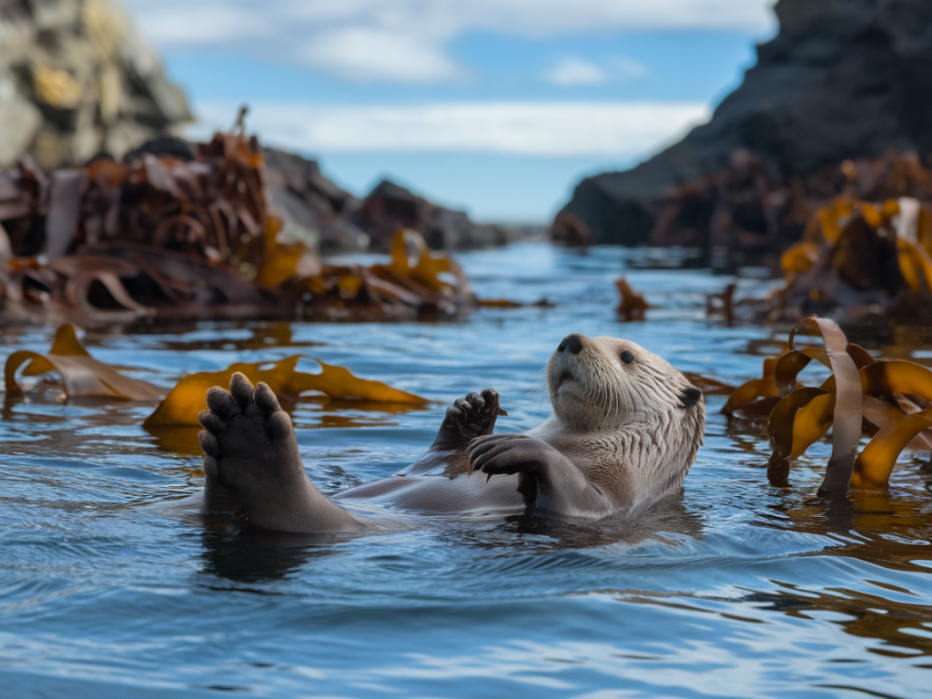 How to photograph otters at dawn from clifftop hides without disturbing them: vantage points, timing and lens choices