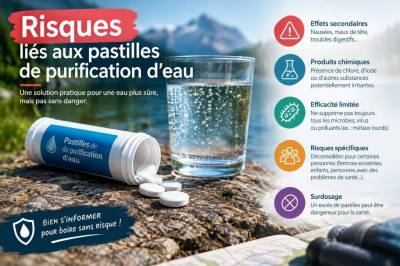 Risks: risques liés aux pastilles de purification deau