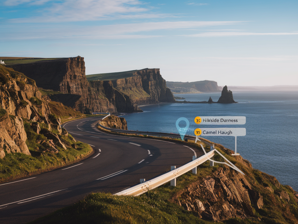 Best day route for spotting otters between hillside durness co and camel haugh with maps and timing