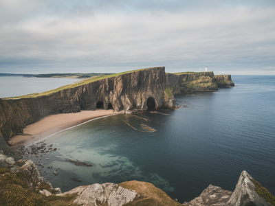 Phone panorama settings and stitch points for cliff-to-beach panoramas at Camel Haugh